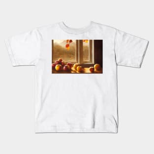 Freshly harvested apples at autumn Kids T-Shirt